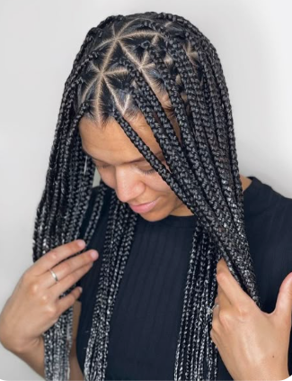 Medium Triangle Braids at Benstar Salon