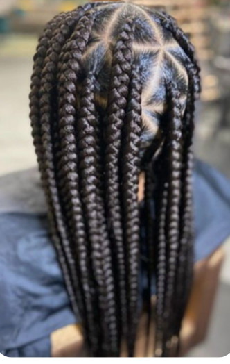 Large Triangle Braids at Benstar Salon