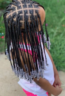 Kids Knotless Braids at Benstar Salon